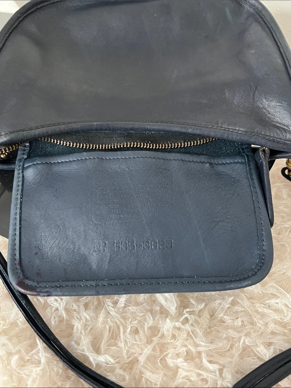 Coach Vintage Navy Blue Wendie Swinger Crescent Hobo